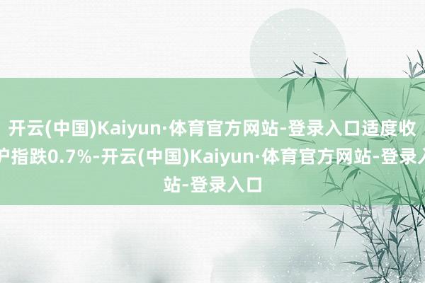 开云(中国)Kaiyun·体育官方网站-登录入口适度收盘沪指跌0.7%-开云(中国)Kaiyun·体育官方网站-登录入口