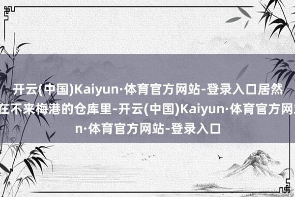 开云(中国)Kaiyun·体育官方网站-登录入口居然被承包商锁在不来梅港的仓库里-开云(中国)Kaiyun·体育官方网站-登录入口