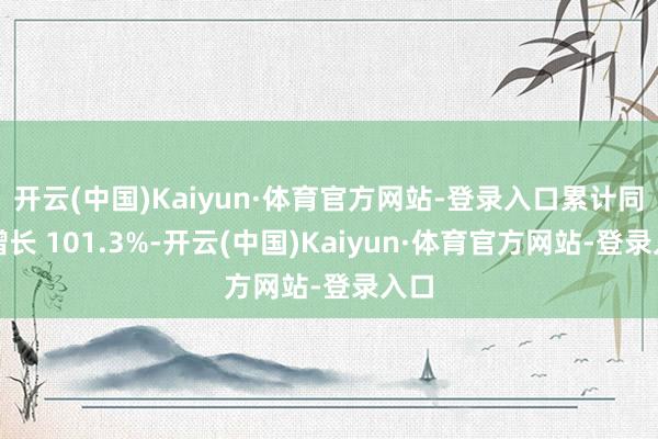 开云(中国)Kaiyun·体育官方网站-登录入口累计同比增长 101.3%-开云(中国)Kaiyun·体育官方网站-登录入口